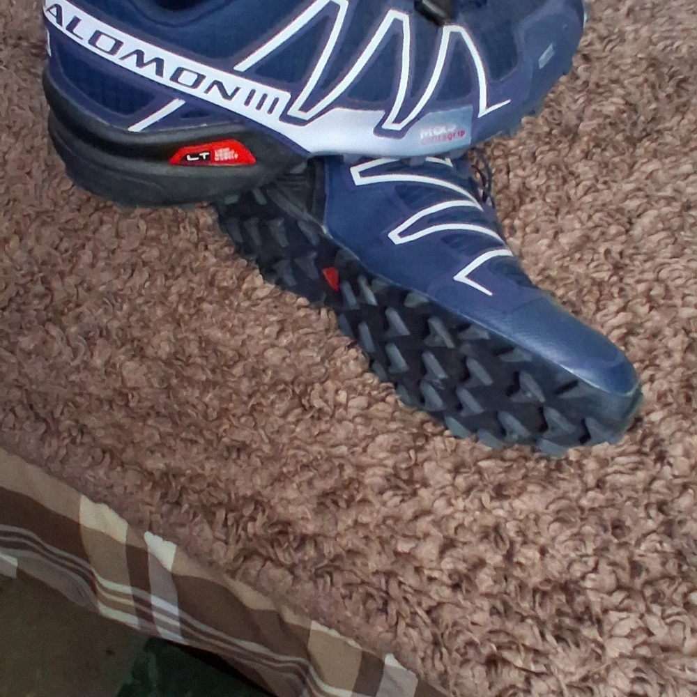 Salomon Ortholite Trail Shoes - Navy and Yellow - Picture 3 of 8